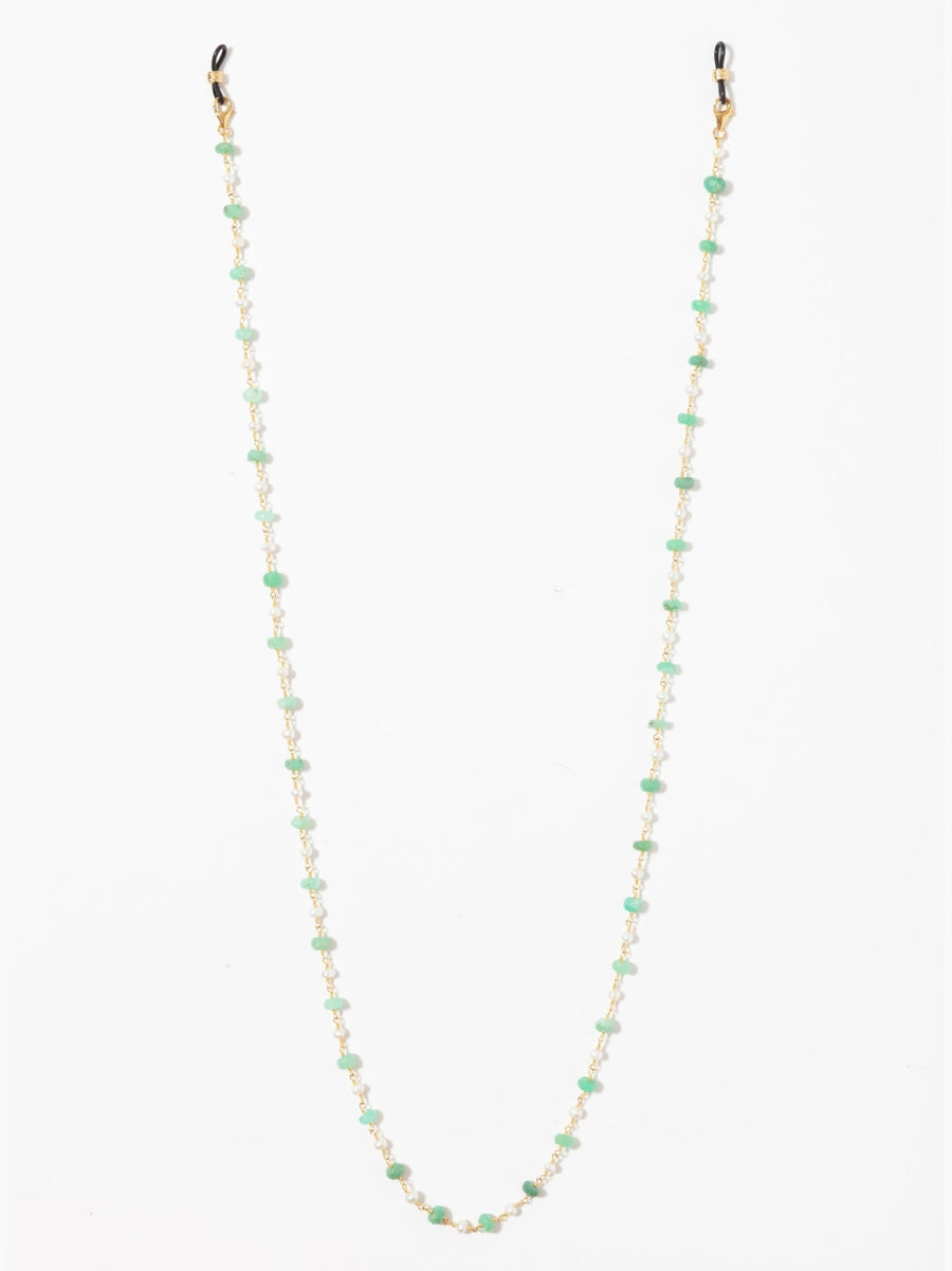 Pearl and Chrysoprase Sunglasses Chain