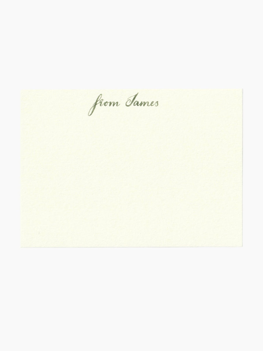 Personalised Note Cards in Cotton