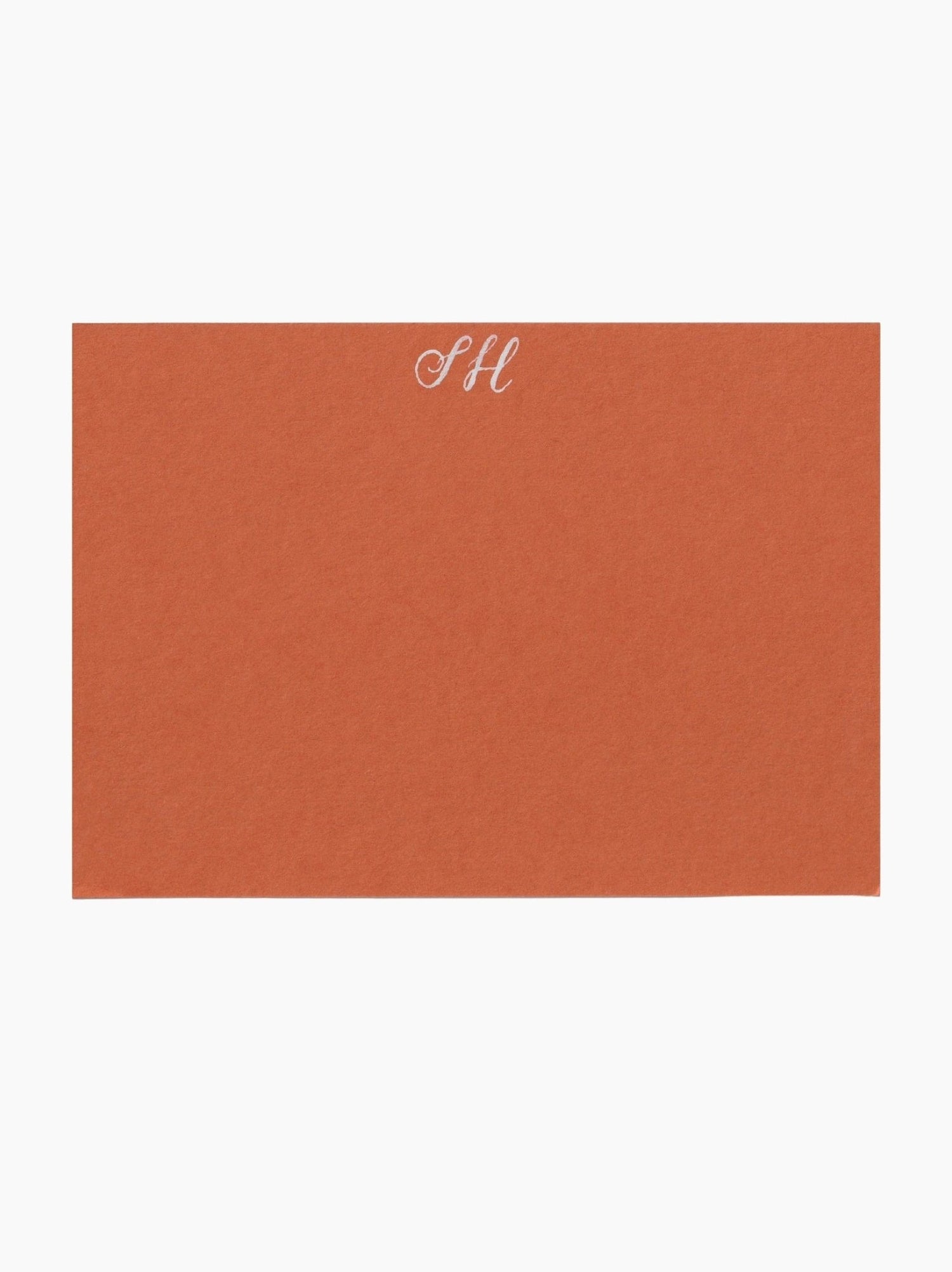 Personalised Note Cards in Russet