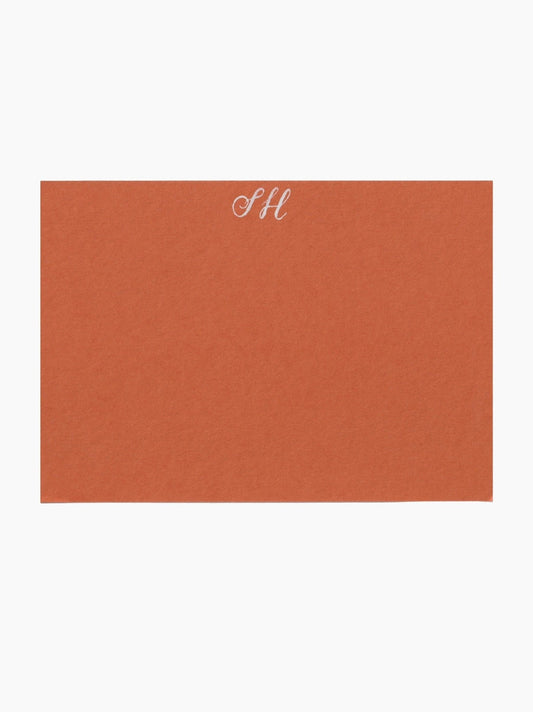 Personalised Note Cards in Russet