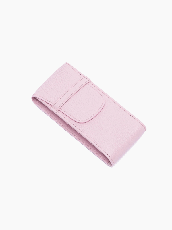 Pink Leather Watch Pouch