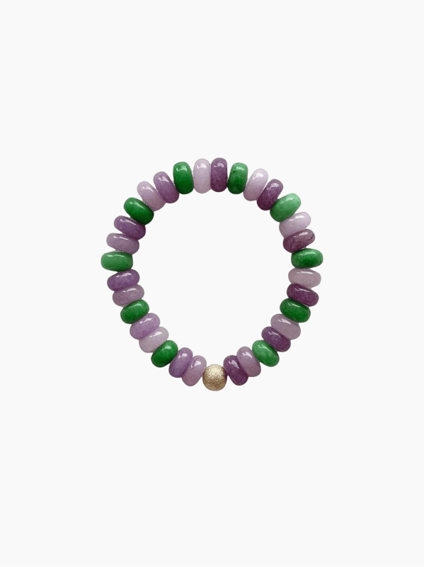 Purple and Green Jade Bracelet