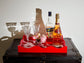 Red and Pink Scallop Tray