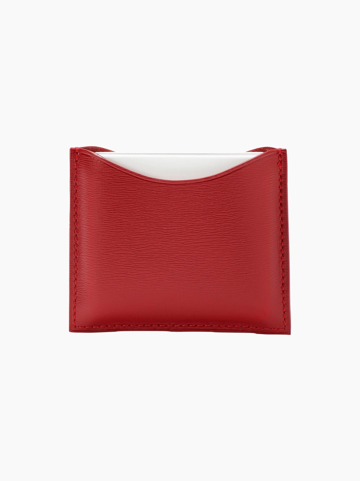 Red Leather Compact Case