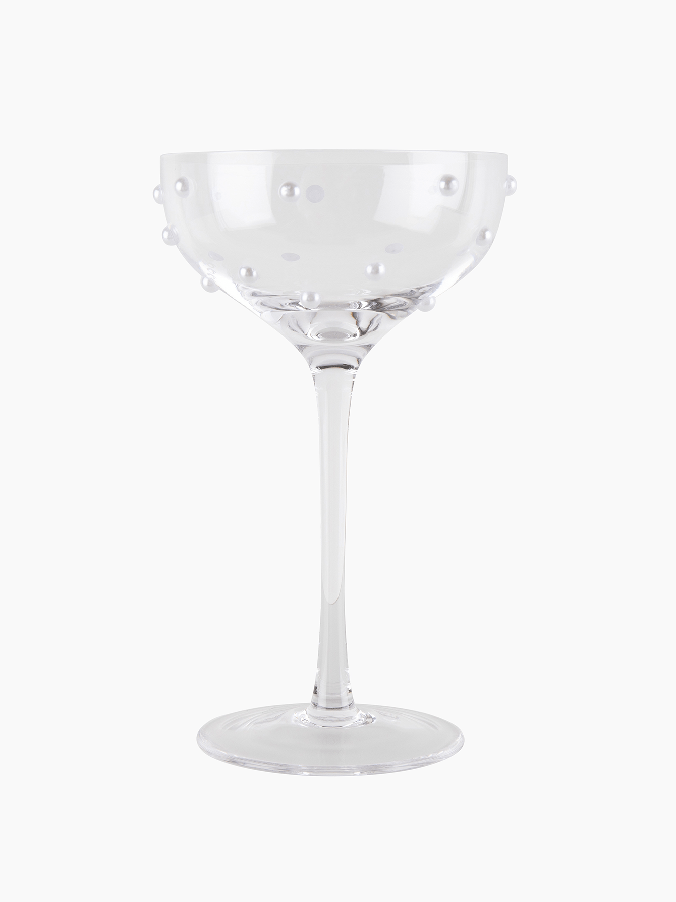 Set of Clear Pearl Cocktail Glasses