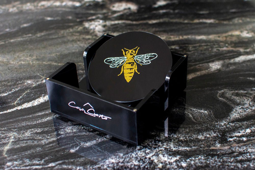 Set of Four Bee Coasters
