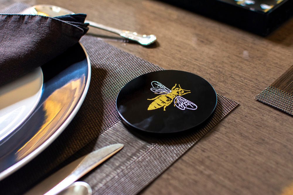 Set of Four Bee Coasters