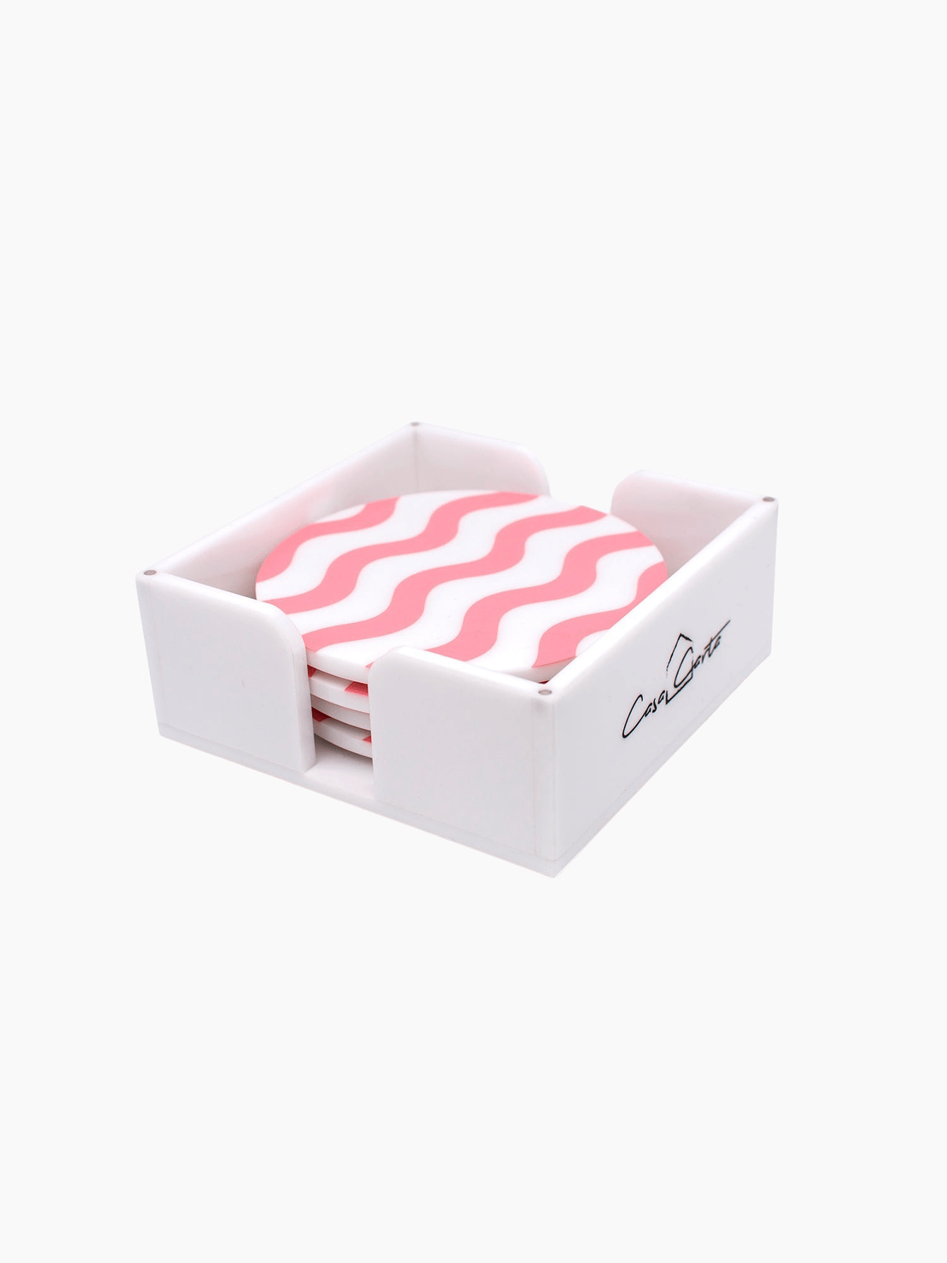 Set of Four Pink Coasters