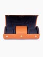 Tan Leather Three-Piece Watch Roll