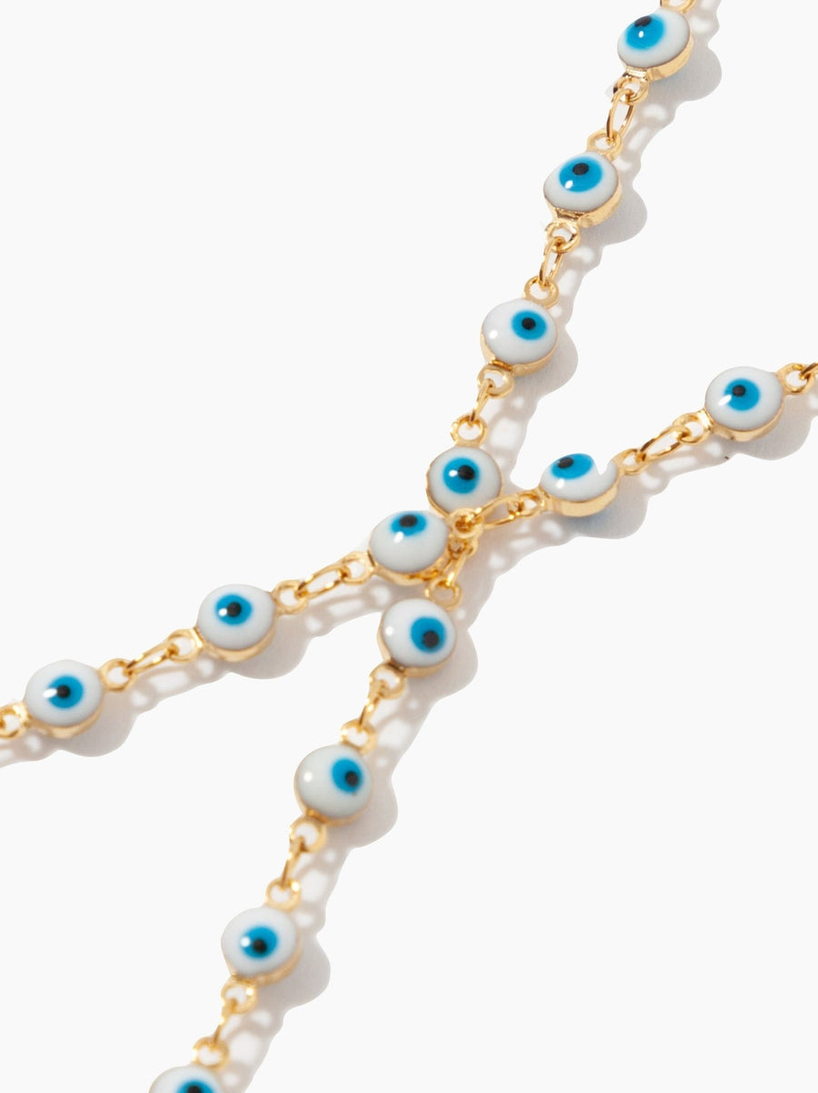 White Evil Eye Sunglasses Chain