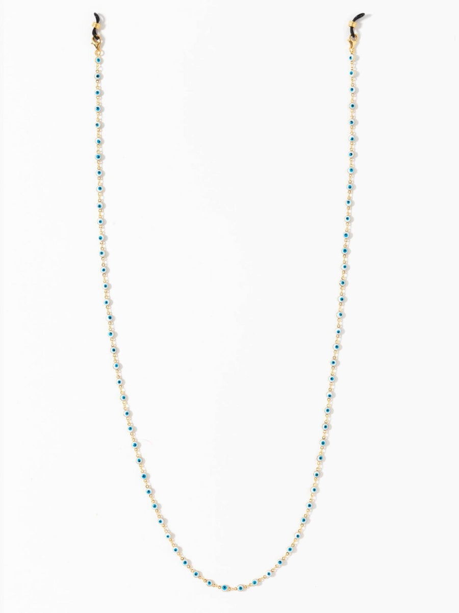 White Evil Eye Sunglasses Chain