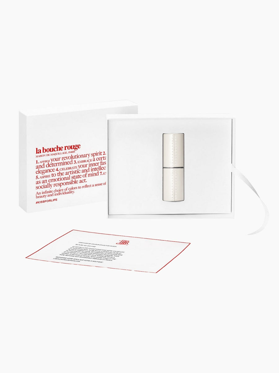 White Leather Lipstick Case