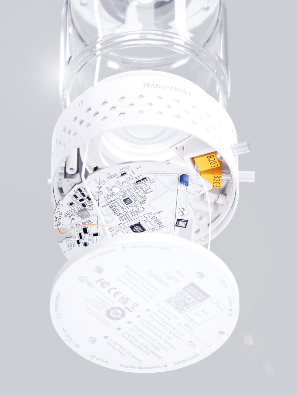 White Light Transparent Speaker