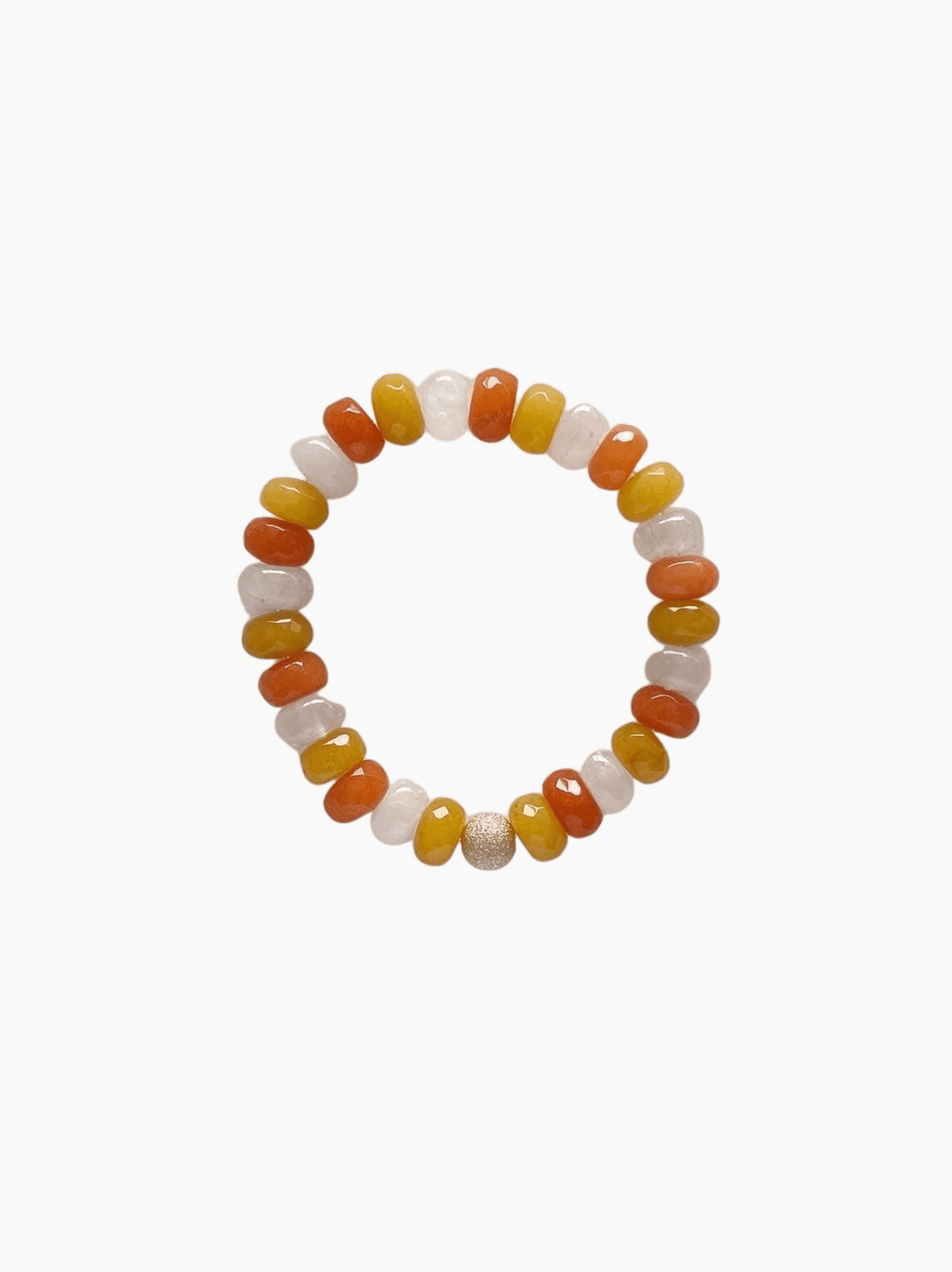 Yellow and Amber Beaded Bracelet