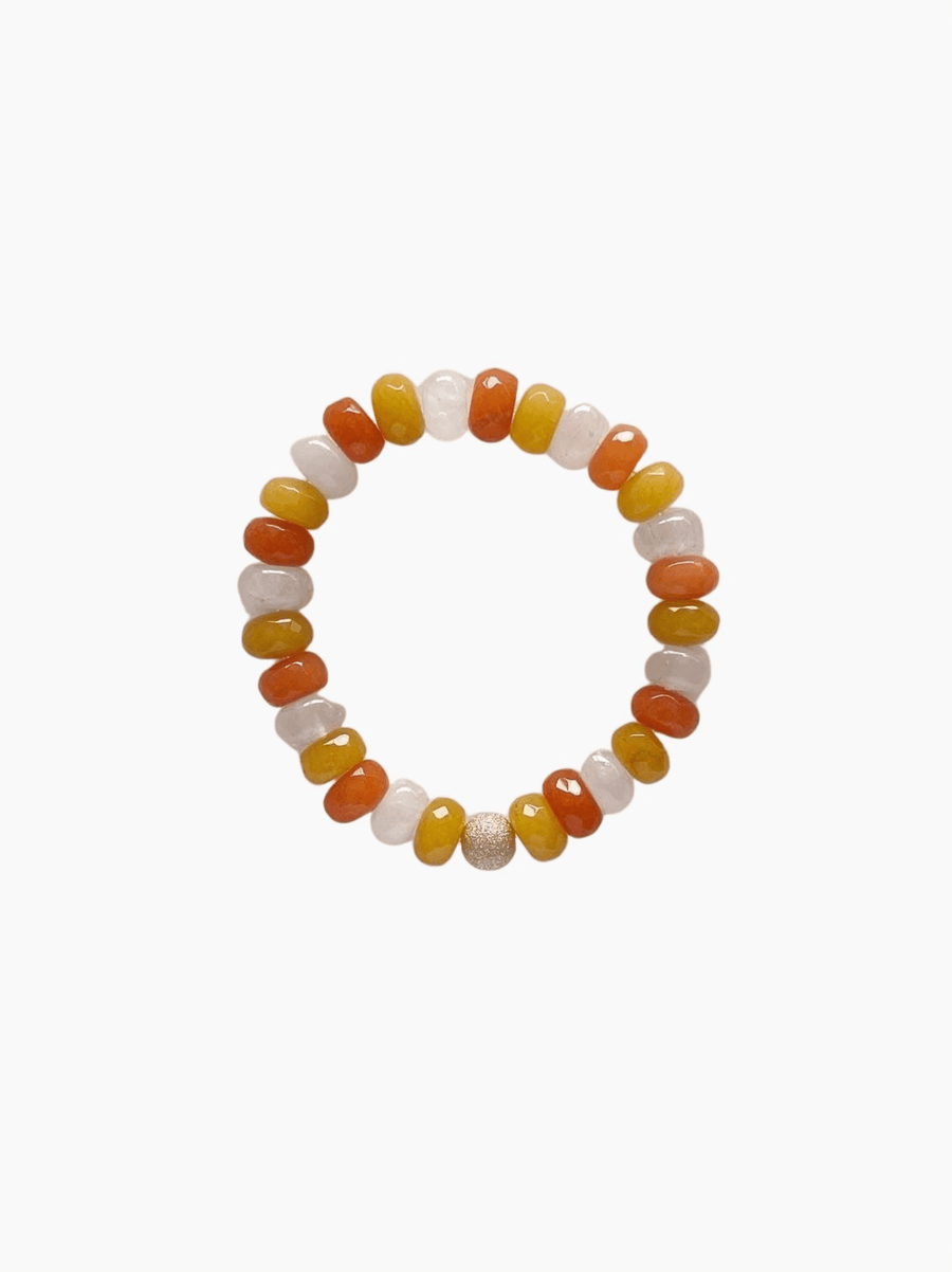 Yellow and Amber Beaded Bracelet