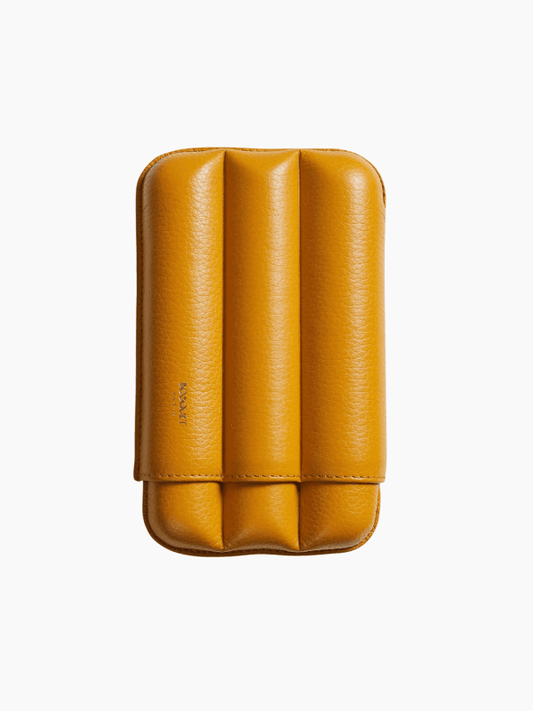 Yellow Three Cigar Case